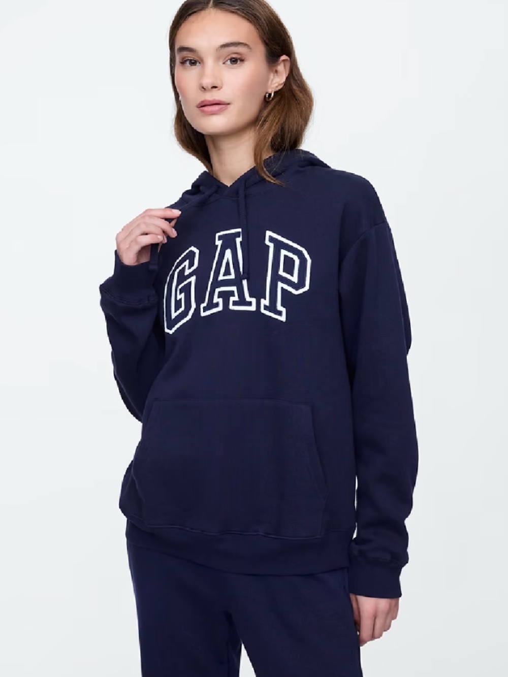 GAP FACTORY | Sweatshirt | GAP Logo Hoodie Sweatshirt | Navy Uniform - Picture 5 of 10